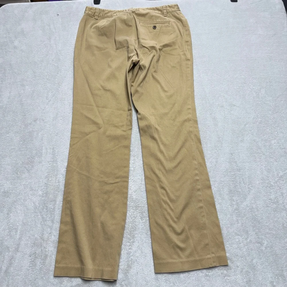 Lauren Ralph Lauren Adelle Khaki Chino Pants Tan Bootcut Stretch Trousers Mens 8